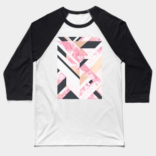 Rose Marble Geo Baseball T-Shirt